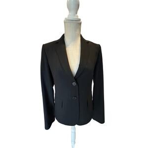 THEORY Black Two-Button Women’s Blazer Size 4 Elegant Career Jacket